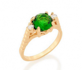 Anel pedra verde