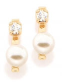 Brinco Pérola com cristal